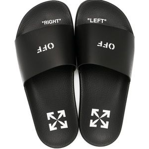 OFF-WHITE ARROWS LOGO PRINT SLIDES